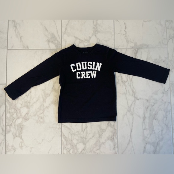 5T Black Cousin Crew Long Sleeve Shirt - Picture 1 of 3